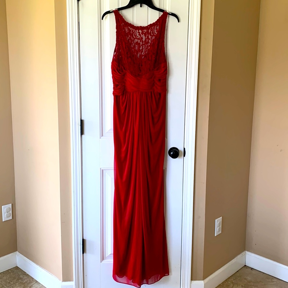 David’s Bridal, Size 8, Red Bridesmaid Dress